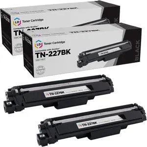 LD Products Compatible Toner Cartridge Replacement for Brother TN-227BK High Yield (Black, 2-Pack)