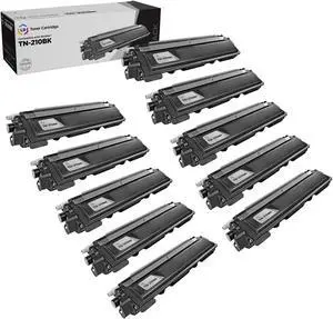 LD Products Compatible Toner Cartridge Replacement for Brother TN210BK (Black, 10-Pack)