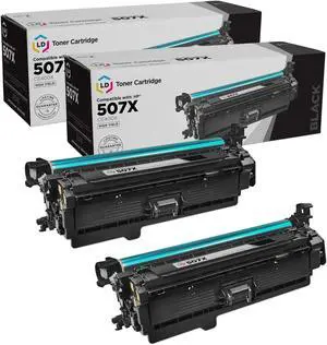 LD Products Toner Cartridge Replacements for HP 507X CE400X 507A CE400A (High Yield Black, 2-Pack)