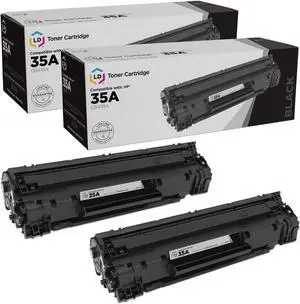 LD Products Compatible Toner Cartridge Replacements for HP 35A (Black, 2-Pack) for use in LaserJet: P1002, P1005, P1006, P1007 & P1008