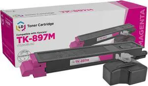LD Products Compatible Toner Cartridge Replacement for Kyocera-Mita TK-897M 1T02K0BUS0 (Magenta)