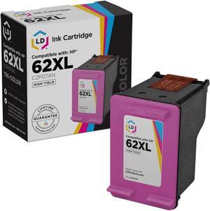 LD Products Remanufactured Ink Cartridge Replacement for HP 62XL C2P07AN High Yield (Color)