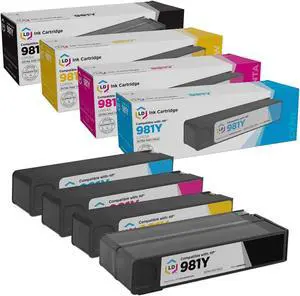 LD Products Ink Cartridge Replacement for HP 981Y Extra High Yield (1 Black, 1 Cyan, 1 Magenta, 1 Yellow, 4-Pack)