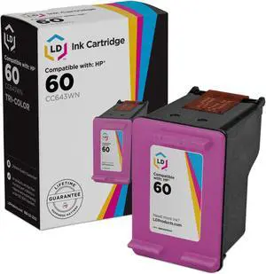 LD Products Ink Cartridge Replacement for HP 60 CC643WN (Tri Color) Compatible with HP Photosmart, ENVY e All-in-one, and Deskjet printers