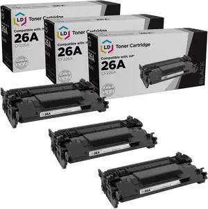 LD Products Compatible Toner Cartridge Replacements for HP 26A CF226A 26X CF226X Laserjet Pro M402d M402dn M402dne M402dw M402n MFP M426fdw M426fdn MFP M426dw (Standard Yield Black, 3-Pack)