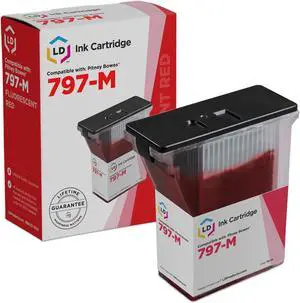 LD Products Compatible Ink Cartridge Replacement for Pitney Bowes 797-M (Fluorescent Red)