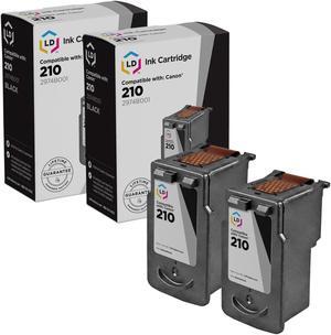 LD Products Remanufactured Ink Cartridge Replacement for Canon PG-210 2974B001 (Black, 2 Cartridge Pack)