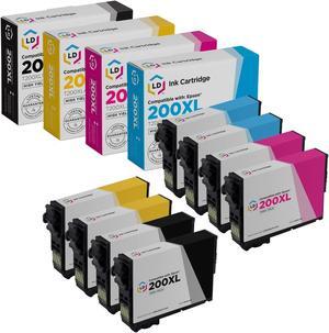LD Products Remanufactured Replacements for Epson 200xl Ink Cartridges 200 XL High Yield for XP-200, XP-300, XP-310, XP-400, WF-2520, WF-2530, WF-2540 (2 Black, 2 Cyan, 2 Magenta, 2 Yellow, 8-Pack)