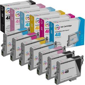 LD Products Ink Cartridge Replacements for Epson 48 T048 (2 Black, 1 Cyan, 1 Magenta, 1 Yellow, 1 Light Cyan, 1 Light Magenta) for Stylus Photo RX620, RX500, R340, RX600, R300M, R200, R220, R300