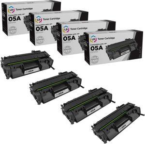 LD Products Compatible Toner Cartridge Replacements for HP 05A CE505A for use in HP LaserJet P2035, P2035n, P2055d, P2055dn & P2055X (Black, 4-Pack)
