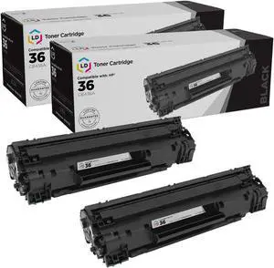 LD Products Compatible Toner Cartridge Replacements for HP 36A CB436A (Black, 2-Pack) for use in LaserJet: M1522n MFP, M1522nf MFP, P1505 & P1505n