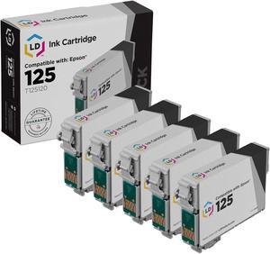 LD Products Ink Cartridge Replacement for Epson 125 / T125120 Black (5-Pack)