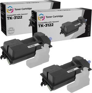 LD Compatible Toner Cartridge Replacement for Kyocera TK-3122 1T02L10US0 (Black, 2-Pack)