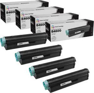 LD Products Compatible Toner Cartridge Replacement for Okidata 43502001 Type 9 High Yield (Black, 4-Pack)