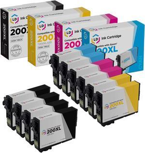 LD Products Remanufactured Replacements for Epson 200xl Ink Cartridges 200 XL High Yield (4 Black, 2 Cyan, 2 Magenta, 2 Yellow, 10-Pack)
