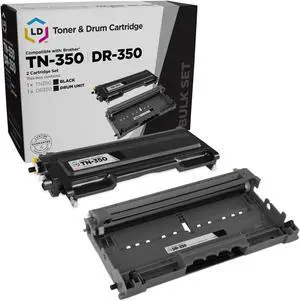 LD Products Compatible Toner Cartridge & Drum Unit Replacements for Brother TN350 & DR350 (1 Toner, 1 Drum, 2-Pack) LD Products Compatible Toner Cartridge & Drum Unit Replacements for Brother TN350 & DR350 (1 Toner, 1 Drum, 2-Pack)