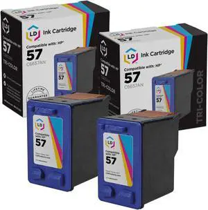 LD Products Remanufactured Ink Cartridge Replacement for HP 57 C6657AN (Color, 2-Pack)