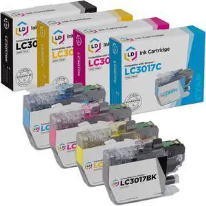 LD Products Compatible Ink Cartridge Replacement for Brother LC3017 High Yield (Black, Cyan, Magenta, Yellow, 4-Pack)