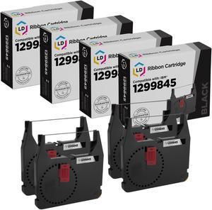 LD Compatible Printer Ribbon Cartridge Replacement for IBM 1299845 (Black, 4-Pack)
