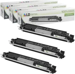 LD Products Products Remanufactured Toner Cartridge Replacement for HP 126A CE310A (Black, 3-Pack)