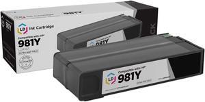 LD Products Remanufactured Ink Cartridge Replacement for HP 981Y L0R16A Extra High Yield (Black)