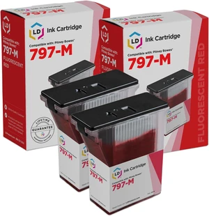 LD Products Compatible Ink Cartridge Replacement for Pitney Bowes 797-M (Fluorescent Red, 2-Multipack) LD Products Compatible Ink Cartridge Replacement for Pitney Bowes 797-M (Fluorescent Red, 2-Multipack)