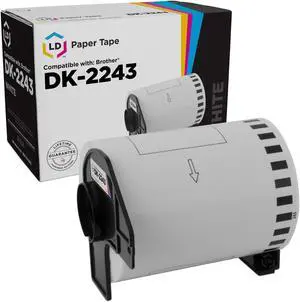 LD Products Compatible Paper Tape Replacement for Brother DK-2243 4 in x 100 ft (White)