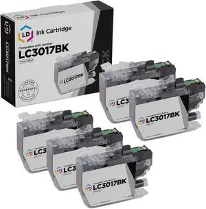 LD Products Compatible Ink Cartridge Replacement for Brother LC3017BK High Yield (Black, 5-Pack)