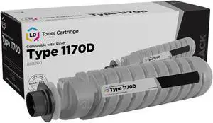 LD Compatible Toner Cartridge Replacement for Ricoh 888260 Type 1170D (Black) Compatible w Ricoh Aficio 1515 1515F 1515MF 161 161F 161SPF 171 171F 201 201SPF 3515 917 920 LD117 LD220 DSM516 and more