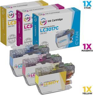LD Compatible Ink Cartridge Replacement for Brother LC3017 High Yield (Cyan, Magenta, Yellow, 3-Pack) Compatible with Brother MFC-J5330DW MFC-J6530DW MFC-J6930DW MFC-J5335DW MFC-J5730DW