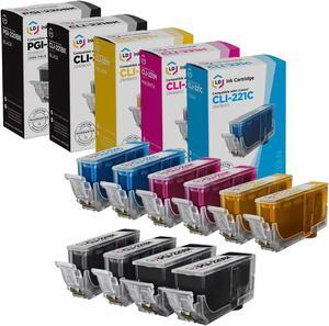 LD Products Compatible Ink Cartridge Replacement for Canon PGI-220 & CLI-221 (2 Pigment Black, 2 Black, 2 Cyan, 2 Magenta, 2 Yellow, 10-Pack)