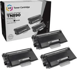 LD Products Compatible Toner Cartridge Replacement for Brother TN890 Ultra High Yield (Black, 3-Pack)
