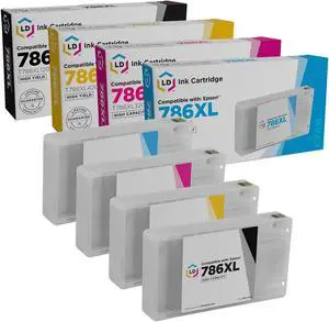 LD Products Remanufactured Ink Cartridge Replacements for Epson 786XL High Yield (Black, Cyan, Magenta, Yellow, 4-Pack)