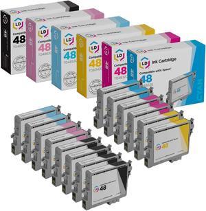 LD Products Ink Cartridge Replacements for Epson 48 T048 Bulk Set: 4 T048120 Black, 2 T048220 Cyan, 2 T048320 Magenta, 2 T048420 Yellow, 2 T048520 Light Cyan and 2 T048620 Light Magenta