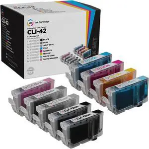 LD Products Compatible Ink Cartridge Replacement for Canon CLI-42 (2 Black, 1 Cyan, 1 Magenta, 1 Yellow, 1 Photo Cyan, 1 Photo Magenta, 1 Gray, 1 Light Gray, 9-Pack)