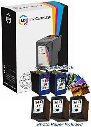 LD Remanufactured Ink Cartridge Replacement for HP 27 & 28 (3 Black, 2 Color, 5-Pack) Compatible with Deskjet 3425 3450 3320 3322 3520 3520v 3550 3650 3650v 3740v 3745 LD Remanufactured Ink Cartridge Replacement for HP 27 & 28 (3 Black, 2 Color, 5-Pack) Compatible with Deskjet 3425 3450 3320 3322 3520 3520v 3550 3650 3650v 3740v 3745