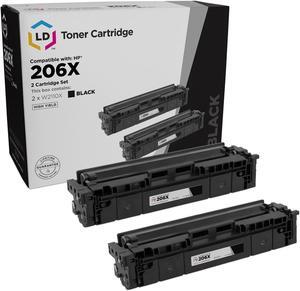 LD Products Compatible Toner Cartridge Replacement for HP 206X W2110X High Yield (Black, 2-Pack)