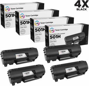 LD Products Reman For Lexmark 50F1H00 4pk HY Black MS310d MS312 MS315d MS410 MS415