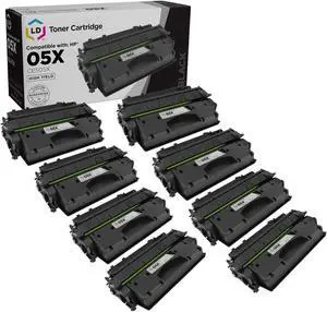 LD Products Compatible Toner Cartridge Replacements for HP 05X CE505X (Black, 8-Pack)