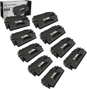 LD Products Compatible Toner Cartridge Replacements for HP 05X CE505X (Black, 9-Pack)