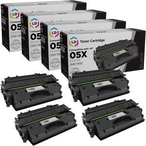 LD Products Compatible Toner Cartridge Replacements for HP 05X CE505X High Yield (Black, 4-Pack) for use in LaserJet P2055d, P2055dn, P2055X