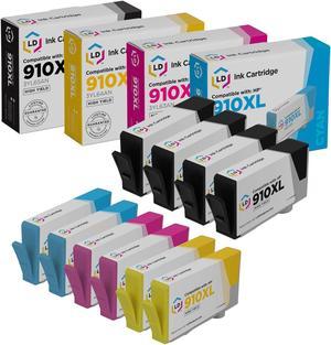 LD Products Remanufactured Ink Cartridge Replacements for HP 910XL High Yield 4 Black 2 Cyan 2 Magenta 2 Yellow 10Pk