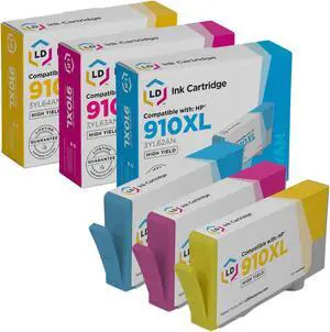 LD Products Remanufactured Ink Cartridge Replacements for HP 910XL High Yield (Cyan, Magenta, Yellow, 3-Pack)