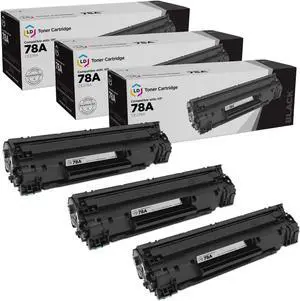 LD Products Compatible Toner Cartridge Replacements for HP 78A CE278A (Black, 3-Pack) for use in LaserJet Pro M1536dnf & LaserJet Pro P1606dn