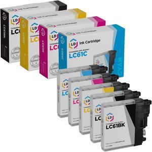 LD Products Compatible Ink Cartridge Replacement for Brother LC61 Series (2 Black, 1 Cyan, 1 Magenta, 1 Yellow, 5-Pack)