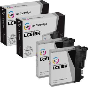 LD Products Compatible Ink Cartridge Replacement for Brother LC61BK (Black, 2-Pack)