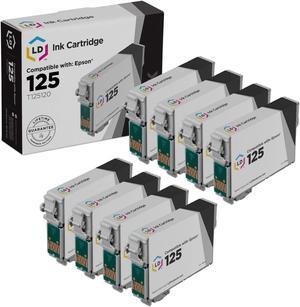 LD Products Remanufactured Ink Cartridge Replacements for Epson 125 T125120 (Black, 8-Multipack)