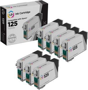 LD Products Remanufactured Ink Cartridge Replacements for Epson 125 T125120 (Black, 7-Pack)