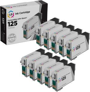 LD Products Remanufactured Ink Cartridge Replacements for Epson 125 T125120 (Black, 10-Multipack)