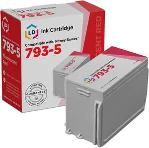 LD Products Compatible Ink Cartridge Replacement for Pitney Bowes 793-5 (Fluorescent Red)